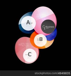 Glass circles on black. Glass circles on black, vector abstract background