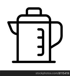 Glass coffee jug with measuring indicator