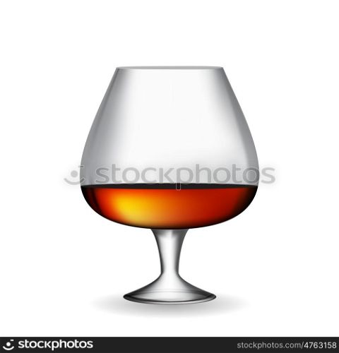Glass Collector 50 year-old French Cognac on White Background. Vector Illustration. EPS10. Glass Collector 50 year-old French Cognac on White Background. V