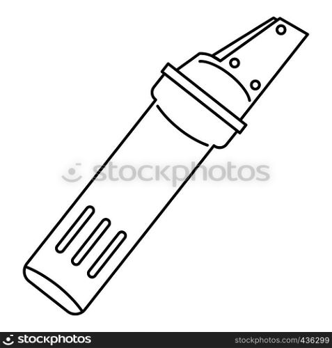 Glass cutter icon in outline style isolated on white background vector illustration. Glass cutter icon, outline style