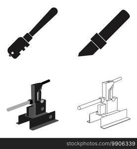 Glass cutter icon,vector illustration design