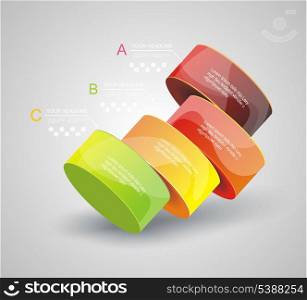 Glass cylinder icon. Pyramid chart. Vector eps10 object.