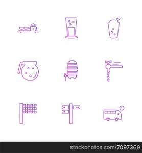 glass , directions , bus ,multimedia , camera , user interface , technology , summer , drink , food , board , drinks , tv , bottle , telephone , internet , zoom in , zoom out , icon, vector, design, flat, collection, style, creative, icons