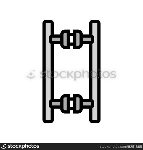 glass door hardware hardware furniture fitting color icon vector. glass door hardware hardware furniture fitting sign. isolated symbol illustration. glass door hardware hardware furniture fitting color icon vector illustration