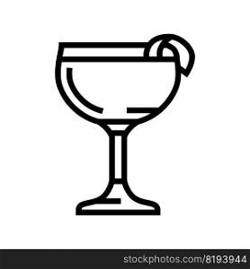 glass drink sidecar cocktail li≠icon vector. glass drink sidecar cocktail sign. isolated contour symbol black illustration. glass drink sidecar cocktail li≠icon vector illustration
