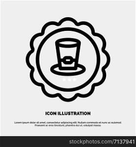 Glass, Drink, Sign, Usa Line Icon Vector