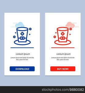 Glass, Drink, Wine, Ireland  Blue and Red Download and Buy Now web Widget Card Template