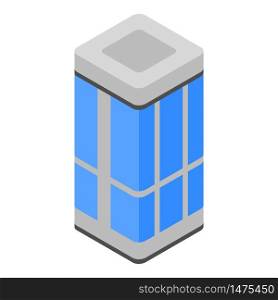 Glass elevator icon. Isometric of glass elevator vector icon for web design isolated on white background. Glass elevator icon, isometric style