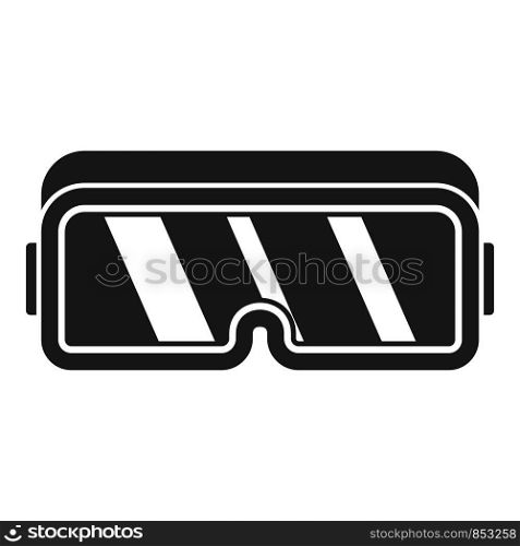 Glass game goggles icon. Simple illustration of glass game goggles vector icon for web design isolated on white background. Glass game goggles icon, simple style