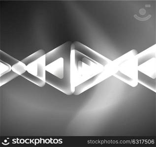 Glass glowing bright triangles on dark space design abstract background. Glass glowing bright triangles on dark space design abstract background. Vector illustration