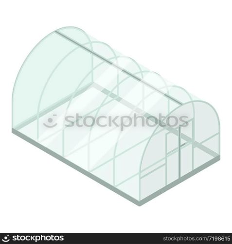 Glass greenhouse icon. Isometric of glass greenhouse vector icon for web design isolated on white background. Glass greenhouse icon, isometric style
