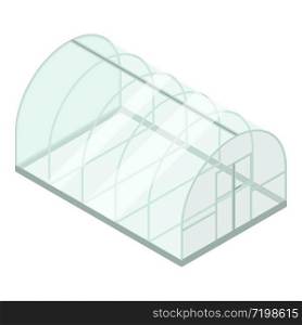 Glass greenhouse icon. Isometric of glass greenhouse vector icon for web design isolated on white background. Glass greenhouse icon, isometric style