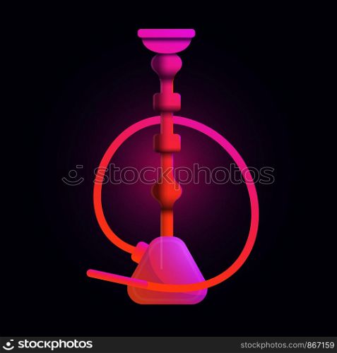 Glass hookah icon. Cartoon of glass hookah vector icon for web design isolated on white background. Glass hookah icon, cartoon style