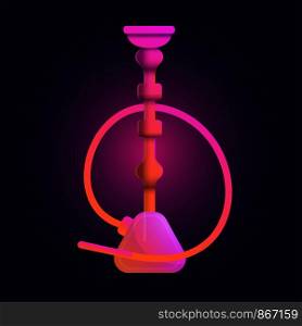 Glass hookah icon. Cartoon of glass hookah vector icon for web design isolated on white background. Glass hookah icon, cartoon style