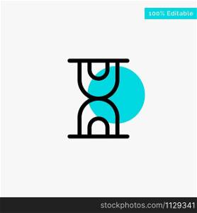 Glass, Hour, Loading turquoise highlight circle point Vector icon