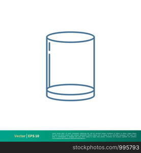 Glass Icon Vector Logo Template Illustration Design. Vector EPS 10.