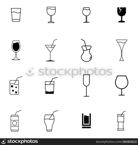 glass icon vector template illustration logo design