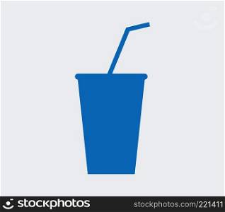 glass icon with drinking straw