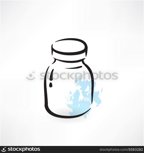 glass jar grunge icon