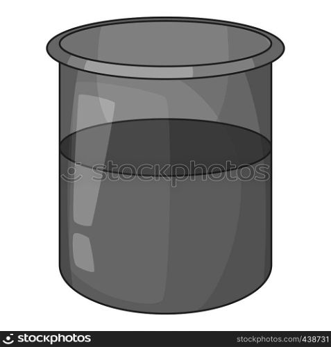 Glass jar icon in monochrome style isolated on white background vector illustration. Glass jar icon monochrome