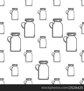 Glass Jar Icon Seamless Pattern, Cylindrical Container Icon, Vector Art Illustration