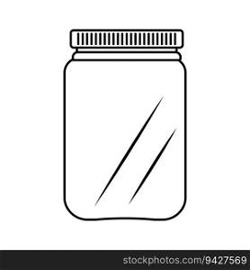glass jar icon vector illustration logo design