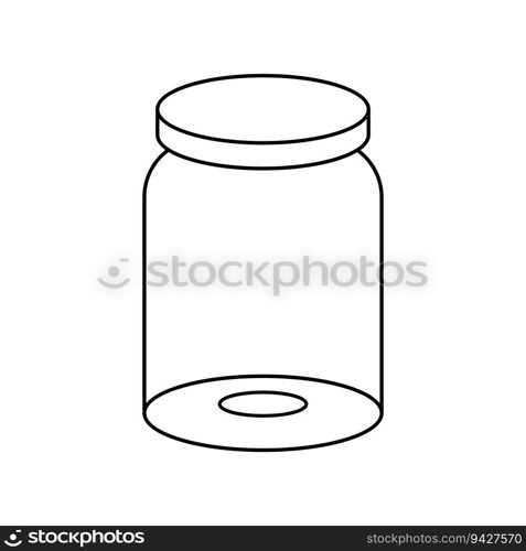 glass jar icon vector illustration logo design