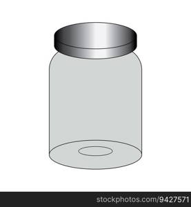 glass jar icon vector illustration logo design