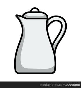 Glass Jug Icon. Editable Bold Outline With Color Fill Design. Vector Illustration.