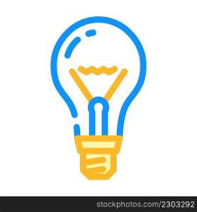 glass light bulb color icon vector. glass light bulb sign. isolated symbol illustration. glass light bulb color icon vector illustration