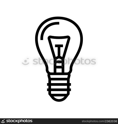 glass light bulb line icon vector. glass light bulb sign. isolated contour symbol black illustration. glass light bulb line icon vector illustration