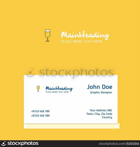 Glass logo Design with business card template. Elegant corporate identity. - Vector