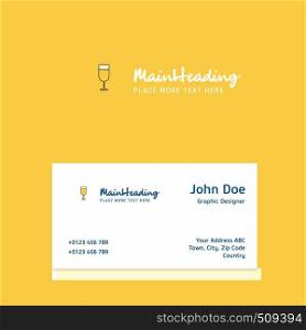 Glass logo Design with business card template. Elegant corporate identity. - Vector