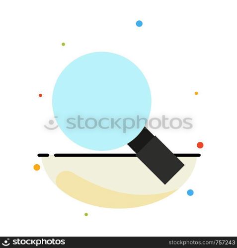 Glass, Look, Magnifying, Search Abstract Flat Color Icon Template