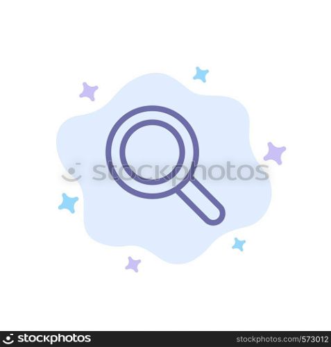 Glass, Look, Magnifying, Search Blue Icon on Abstract Cloud Background
