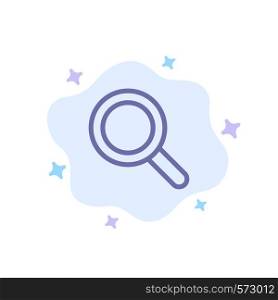 Glass, Look, Magnifying, Search Blue Icon on Abstract Cloud Background