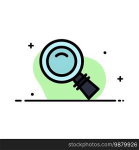 Glass, Look, Magnifying, Search  Business Flat Line Filled Icon Vector Banner Template