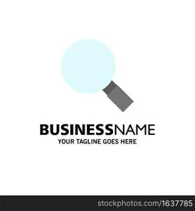 Glass, Look, Magnifying, Search Business Logo Template. Flat Color