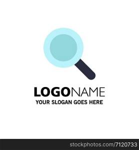 Glass, Look, Magnifying, Search Business Logo Template. Flat Color