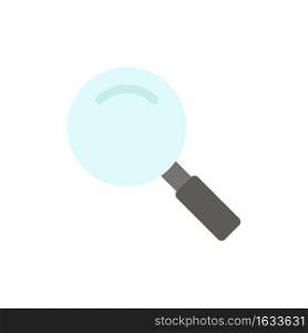 Glass, Look, Magnifying, Search  Flat Color Icon. Vector icon banner Template