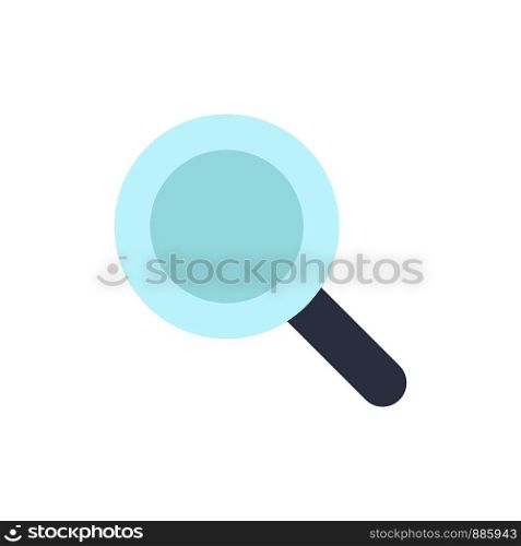 Glass, Look, Magnifying, Search Flat Color Icon. Vector icon banner Template