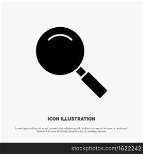 Glass, Look, Magnifying, Search solid Glyph Icon vector