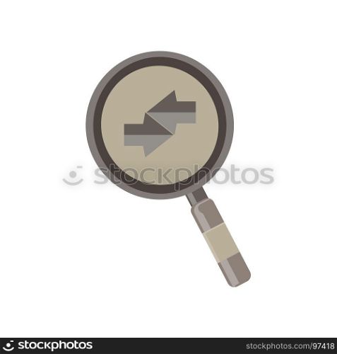 Glass magnifying icon vector search illustration isolated zoom