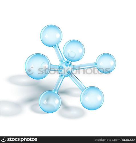 Glass Molecule Pharmaceutical Science Model Vector. Balls And Sticks Of Organic Molecule. Reflective And Refractive Molecular Compound. Atomic Combination Geometry Template Realistic 3d Illustration. Glass Molecule Pharmaceutical Science Model Vector