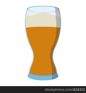 Glass of beer cartoon icon on a white background. Glass of beer cartoon icon