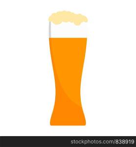 Glass of beer icon. Flat illustration of glass of beer vector icon for web design. Glass of beer icon, flat style