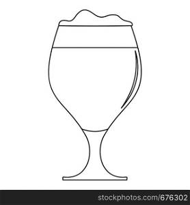 Glass of beer icon. Outline illustration of glass of beer vector icon for web. Glass of beer icon, outline style.