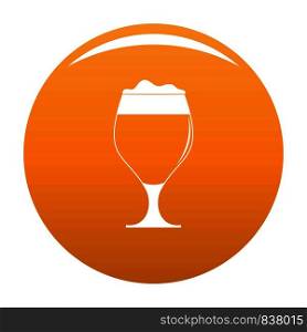 Glass of beer icon. Simple illustration of glass of beer vector icon for any design orange. Glass of beer icon vector orange