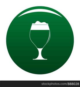 Glass of beer icon. Simple illustration of glass of beer vector icon for any design green. Glass of beer icon vector green