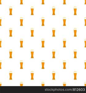 Glass of beer pattern seamless vector repeat for any web design. Glass of beer pattern seamless vector
